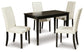 Kimonte Dining Table and 4 Chairs