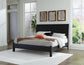 Danziar King Panel Bed with Mirrored Dresser and Nightstand