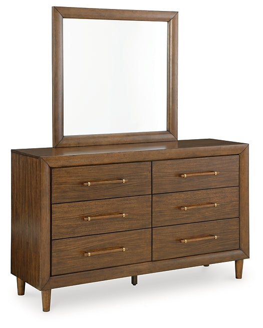 Lyncott King Upholstered Bed with Mirrored Dresser, Chest and 2 Nightstands