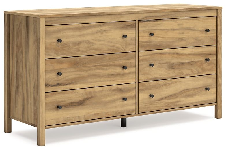 Bermacy Queen Platform Panel Bed with Dresser and 2 Nightstands