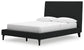 Cadmori Full Upholstered Bed with Mirrored Dresser and Chest