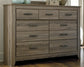 Zelen Queen Panel Bed with Dresser