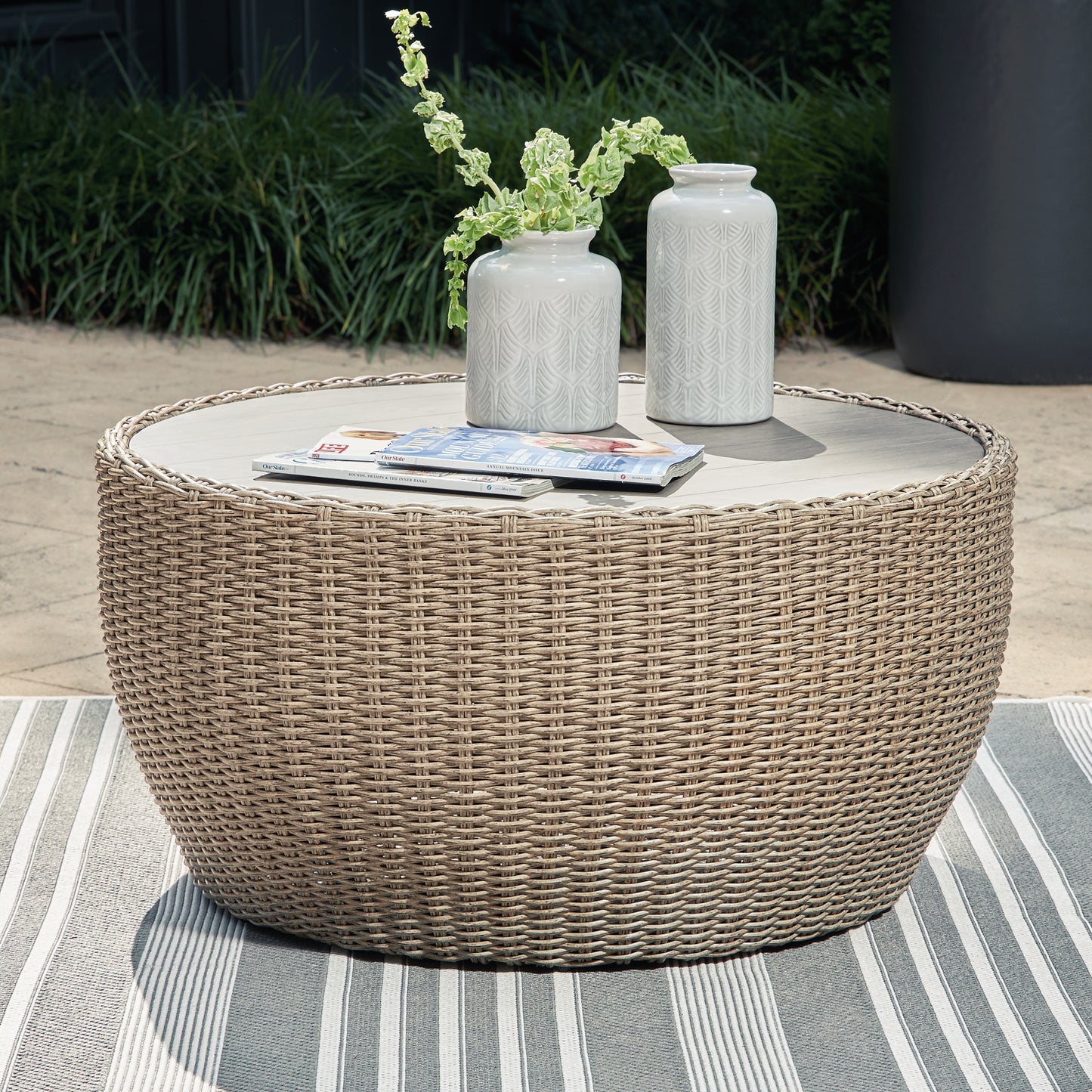 Danson Outdoor Coffee Table with End Table