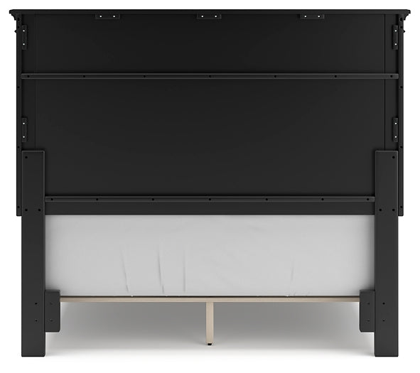 Lanolee Full Panel Bed with Mirrored Dresser and Nightstand